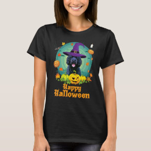 Glad Halloween Portugisisk Vattenhund Pumpa Häxa T Shirt