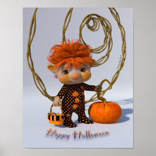 Glad Halloween Poster