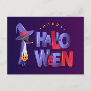 Glad Halloween Postkort Vykort