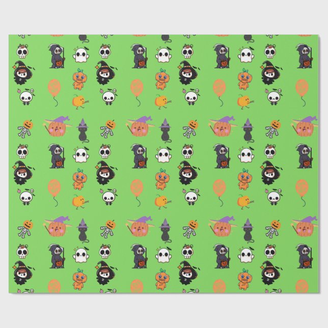 Glad Halloween  Presentpapper (Platt)