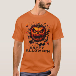 Glad Halloween Pumkin Smashing Genom T-Shirt