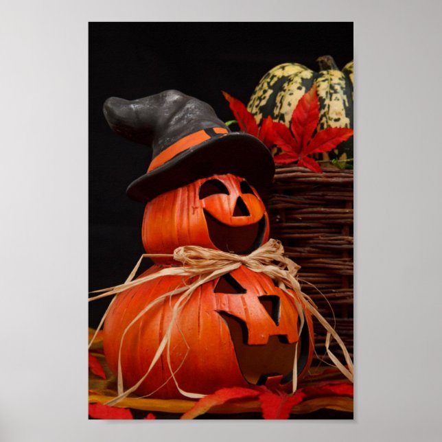 glad halloween pumpa affisch (Framsidan)