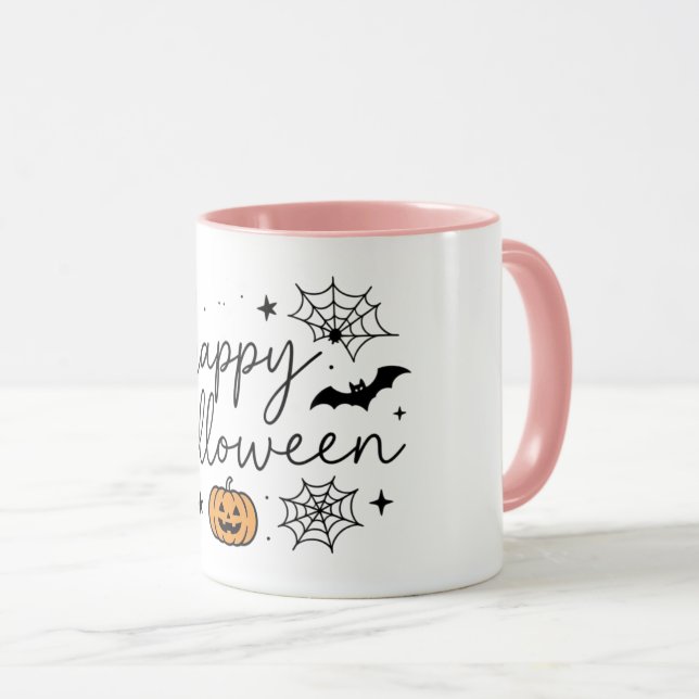 Glad Halloween Pumpa Fladdermus Mugg (Framsida höger)
