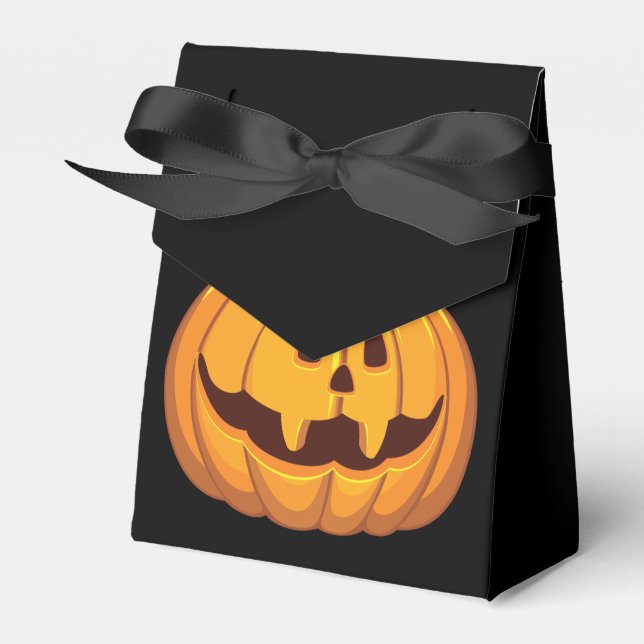 Glad Halloween Pumpa Godispaket Mönster Favoritlåd Presentaskar (Framsidan Sidan)