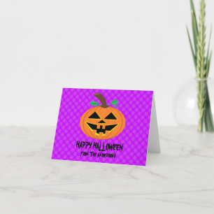 Glad Halloween Pumpa Grattiskort Kort