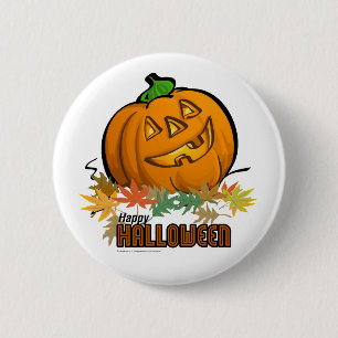 Glad Halloween Pumpa Knapp