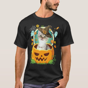Glad Halloween Pumpa Ocicat Katt Häxa Söt Hatt T Shirt