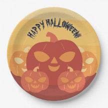 Glad Halloween! Pumpa Pappers Tallrik