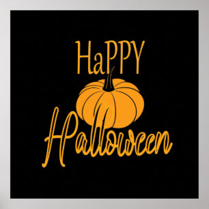 Glad Halloween Pumpa Poster