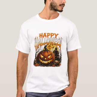 glad halloween pumpa spöklik t-shirt