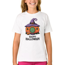 Glad Halloween Pumpa Stuga & Häxa Hatt Tak
