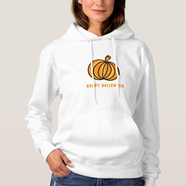 Glad Halloween Pumpa T Shirt (Framsida)