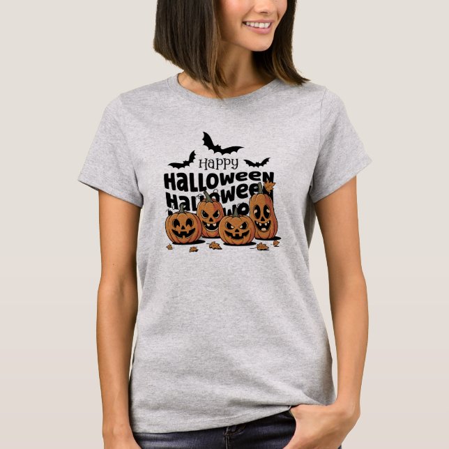 Glad Halloween Pumpagänget T Shirt (Framsida)