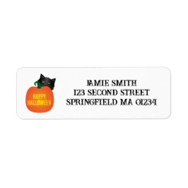 Glad Halloween Returadress Etikett