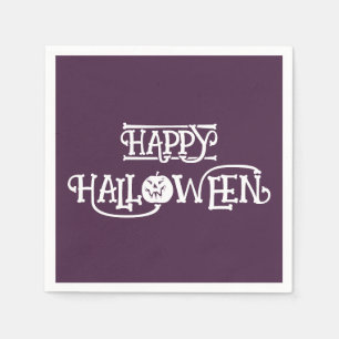 'Glad Halloween' Rik Djup Plommon Festlig  Pappersservett