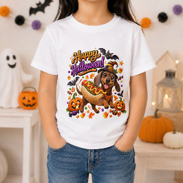 Glad Halloween Rolig Dachshund Korv T Shirt
