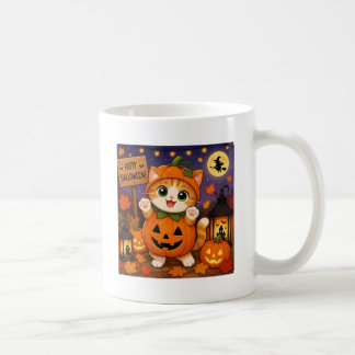 Glad Halloween rolig katt kaffemugg
