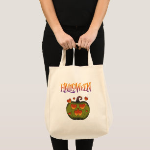 Glad Halloween rolig pumpa Tygkasse
