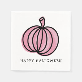 Glad Halloween Rosa Pumpa Pappersservett