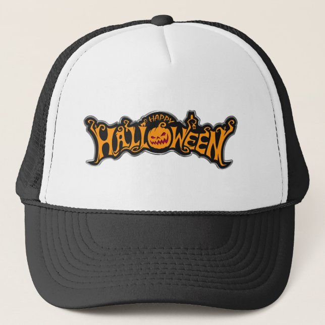 Glad Halloween Ruby Eye Pumpkin Silver Ram Keps (Framsida)