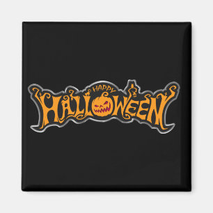 Glad Halloween Ruby Eye Pumpkin Silver Ram Magnet