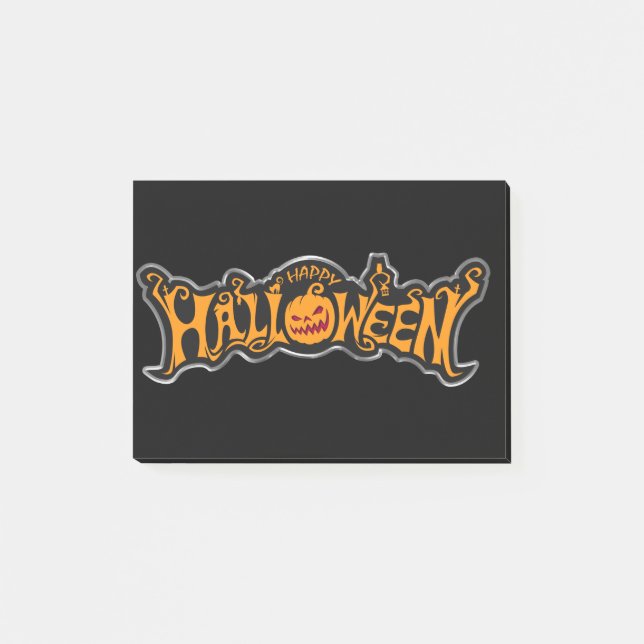 Glad Halloween Ruby Eye Pumpkin Silver Ram Post-it Block (Framsida)
