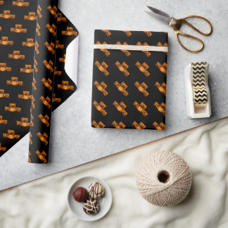 Glad Halloween Screwball-grafik Presentpapper