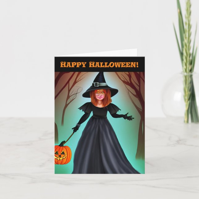 Glad Halloween! Semesterkort Helgkort (Framsida)