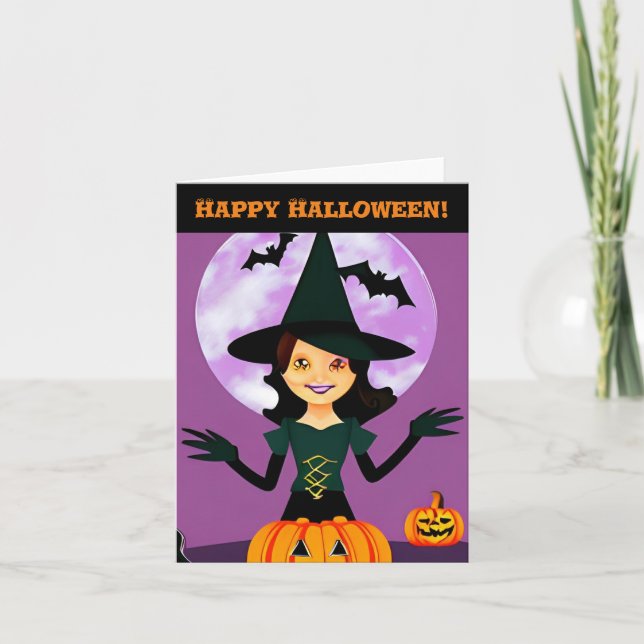 Glad Halloween! Semesterkort Helgkort (Framsida)