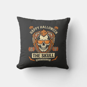 Glad Halloween Skalle Mohawk Solglasögon Pumpa B Kudde