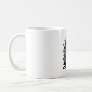 Glad Halloween Skelett Lykta Svart Katt Kyrkogård Kaffemugg