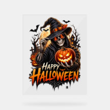 Glad Halloween Skelett Pumpa Present för Män