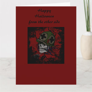 Glad Halloween skelettsoldat  Kort