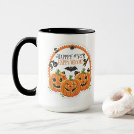 Glad Halloween Skräckfylld Säsongsfirande Design Mugg