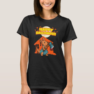 Glad Halloween  Skräckinjagande Halloweenfest Kost T Shirt