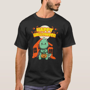 Glad Halloween Skräckinjagande Halloweenfest Kost T Shirt