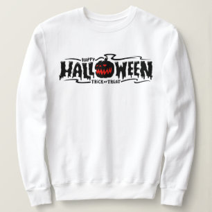 Glad Halloween Skrämmande pumpa Ansikte Tröja