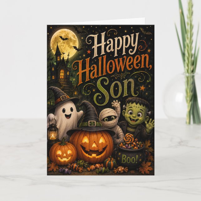 Glad Halloween Son Kort (Framsida)