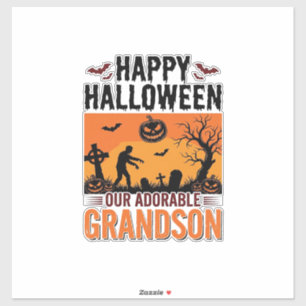 Glad Halloween-sonsoffa Skräckblandad Vintage T-sh Klistermärken
