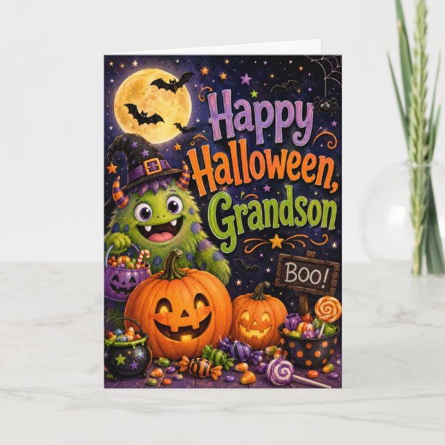 Glad Halloween sonson Kort (Framsida)