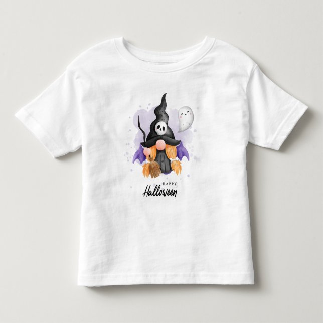 Glad Halloween Söt Halloween Tomte T Shirt (Framsida)