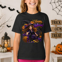 Glad Halloween Söt Häxa Svart Katt Flygande Kvast