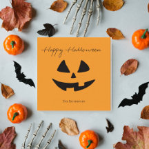 Glad Halloween Söt Pumpa Ansikte hälsning