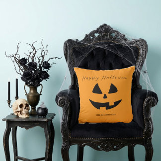 Glad Halloween Söt Pumpa Ansikte Personlig Kudde