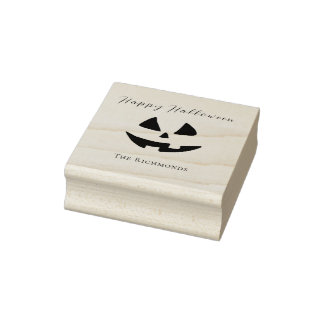 Glad Halloween Söt Pumpa Ansikte Personlig Stämpel