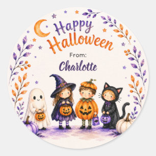 Glad Halloween Söt Rolig Spök Personlig Runt Klistermärke