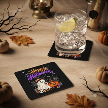Glad Halloween Söt Spöke Pumpa Kuslig