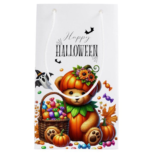 Glad Halloween Söt Trollkarlsbjörn (Framsidan)