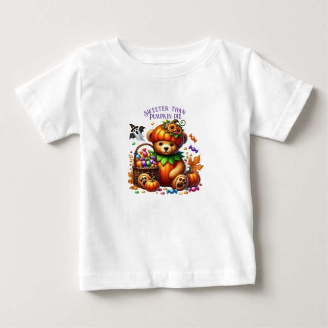 Glad Halloween Söt Trollkarlsbjörn T Shirt (Framsida)