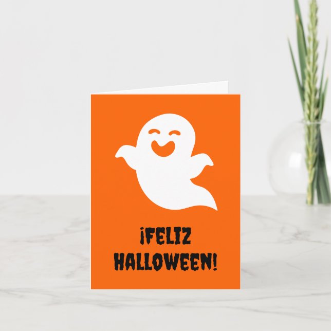 Glad Halloween (spansk Halloween)  Kort (Framsida)